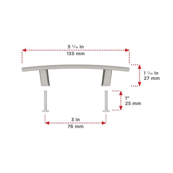 Richelieu Hardware Padova Collection 3 in. (76 mm) Classic Brushed