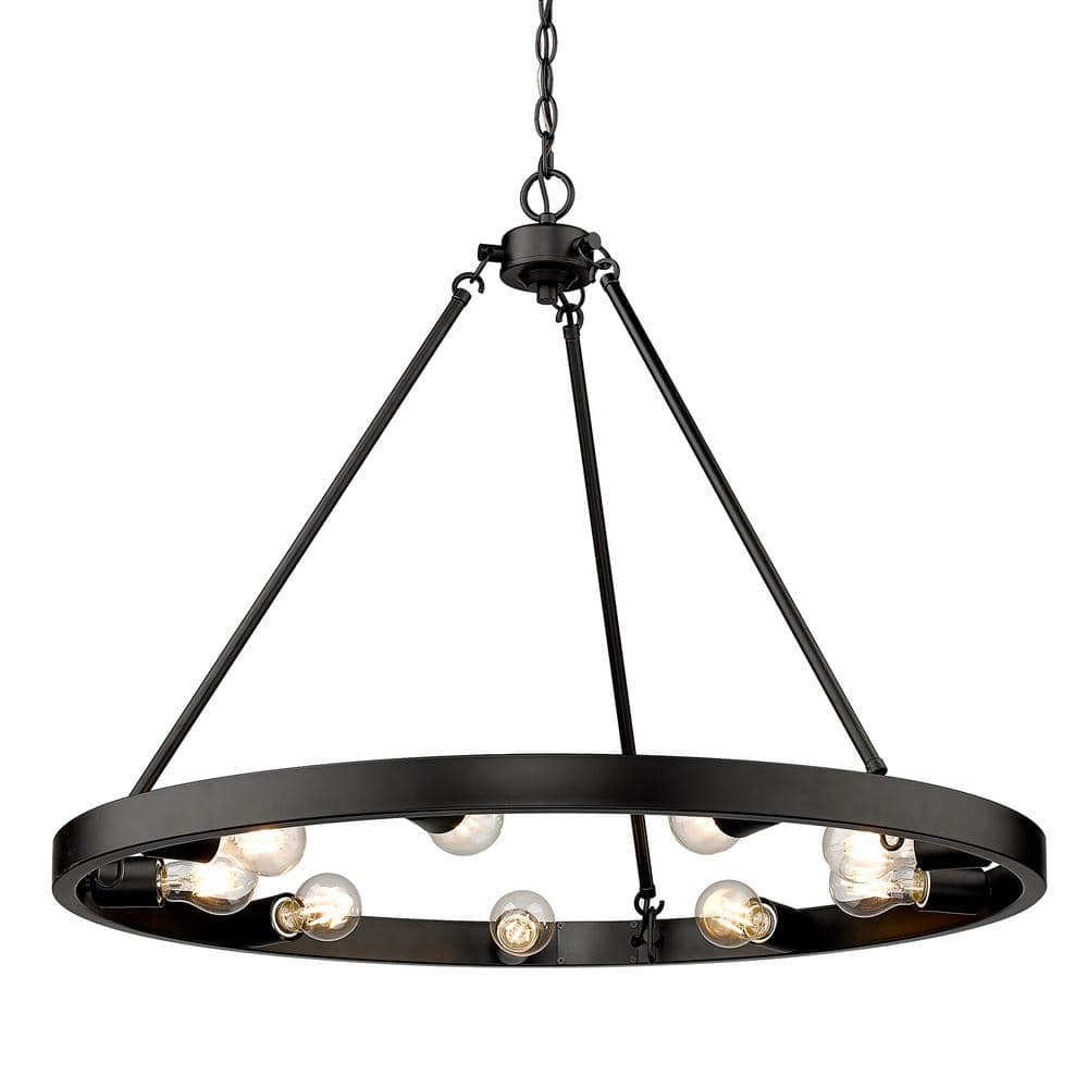 Castile 9-Light Matte Black Chandelier price history on PriceWatchPro