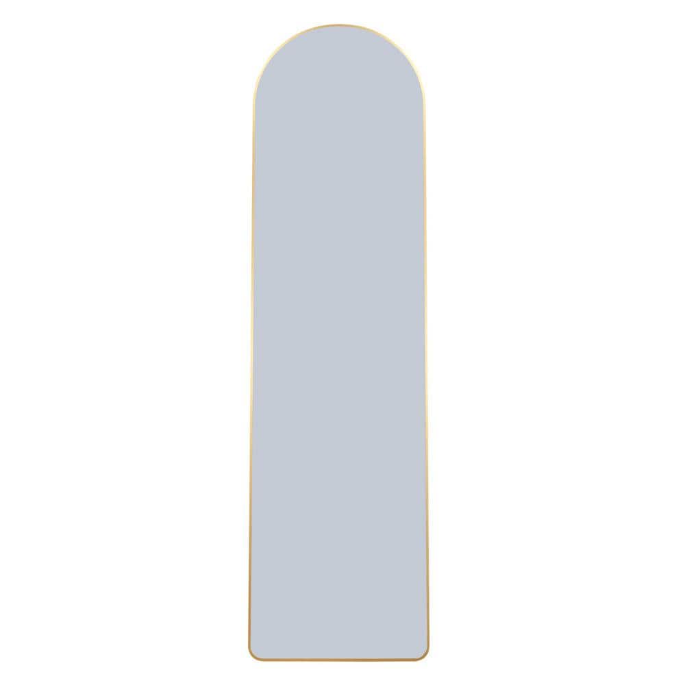 Luxury Quality Gold 16.5 in. W x 59.8 in. H Arched Aluminum Alloy Full Leng