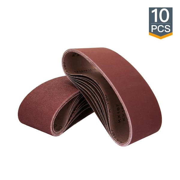 Aluminum Oxide for Belt Sander 60-180 Grit Furniture 60 mesh Sanding Belt 30x1 Inch Abrasive Band Glossy Surface Abrasive Belt 100 Grit Sanding Belt