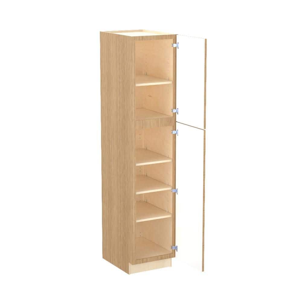 Franklin 18 in. W x 24 in. D x 84 in. H Assembled Plywood Pantry Kitchen Cabinet in Vanguard Oak with Soft Close RH price history on PriceWatchPro