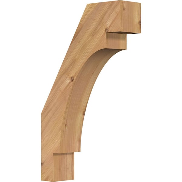 Ekena Millwork 3 1/2"W x 12"D x 20"H Merced Smooth Knee Brace, Western Red Cedar