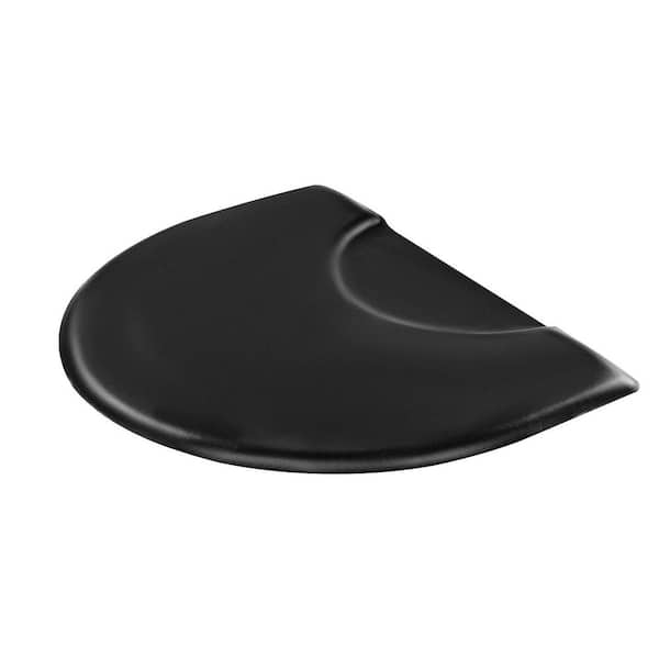 3 x 4 ft. Semi-Circle Salon Chair Mat,1 in. Black Chair Pad Anti-Fatigue with Cutout, PVC, Beveled Edge 2025 Update