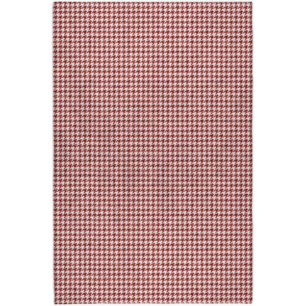 Dream Shag Premium Machine Washable Abstract ADS137 Red 8 ft. x 10 ft. Area Rug