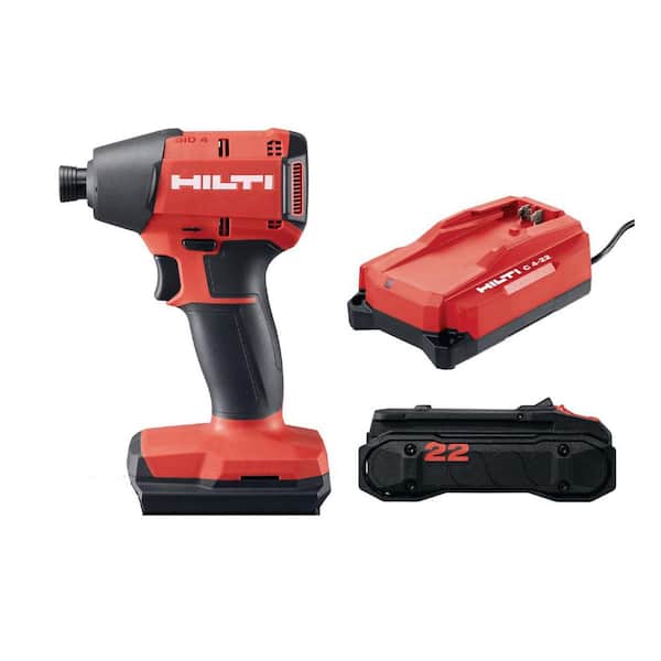 22-Volt NURON SID 4 Lithium-Ion 1/4 in. Hex Cordless Brushless Compact Impact Driver with Battery and Charger