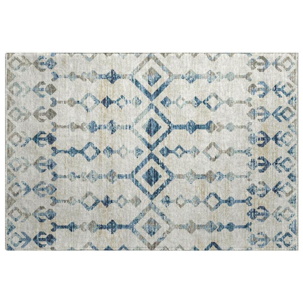 Dream Shag Premium Machine Washable Abstract ADS79 Ivory 3 ft. x 4 ft. Area Rug price history on PriceWatchPro