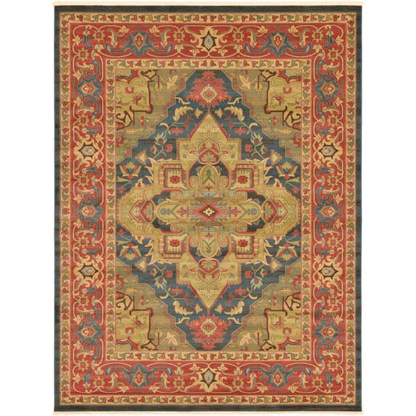 Unique Loom Sahand Arsaces Navy Blue 9' 0 x 12' 0 Area Rug