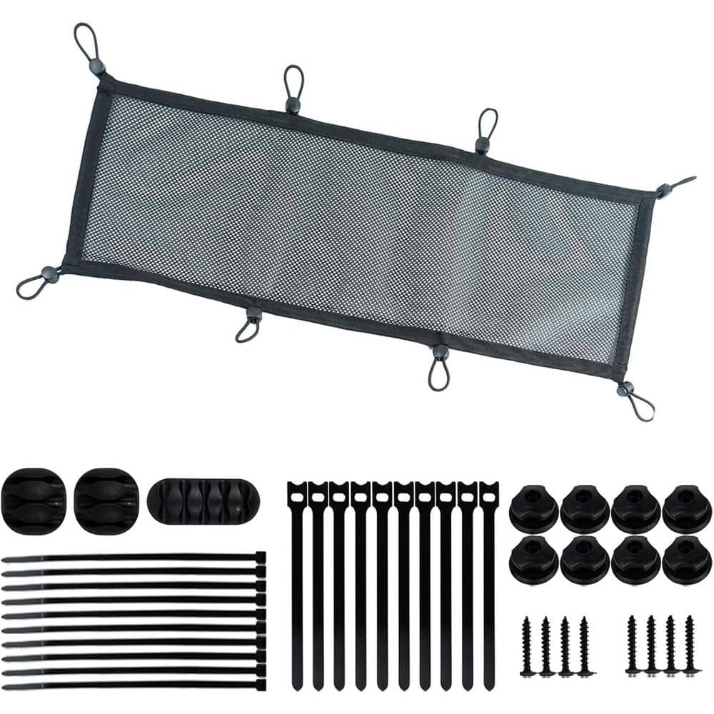 Extra Large Under Desk Cable Management Net in Black Flexible Privacy Mesh 27.6x11.8 Inches Invisible Cable Hider 39PCS price history on PriceWatchPro