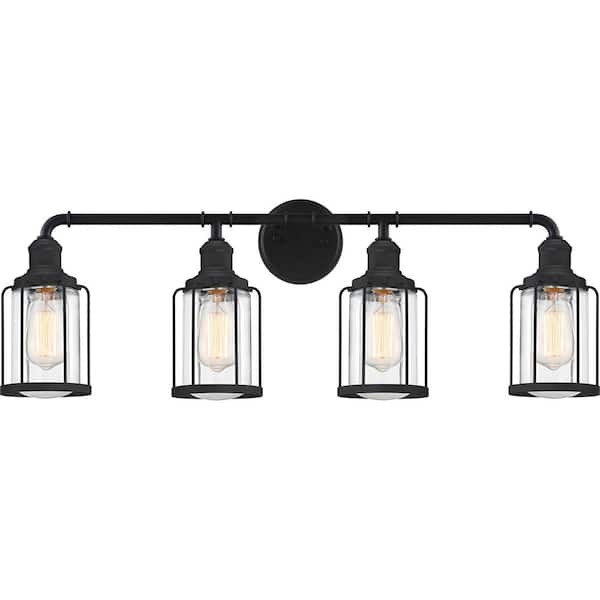 Quoizel Ludlow 4-Light Earth Black Vanity Light