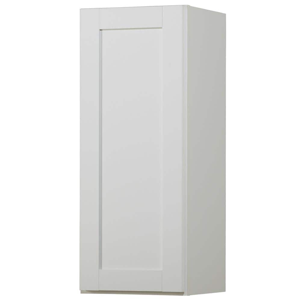 Hampton Bay Westfield Feather White Shaker Stock Assembled Wall Kitchen Cabinet (12 in. W x 12 in. D x 30 in. H)