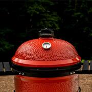 24 in. Big Joe I Charcoal Grill in Blaze Red + Cover Bundle