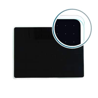 Viztex® Glacier 30 in. x 40 in. Black Multi-Purpose Grid Glass Dry Erase Board