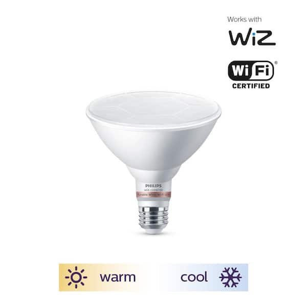 Verbonden Algebra Aan de overkant Philips Tunable White PAR38 120W Equivalent Dimmable Smart Wi-Fi Wiz  Connected LED Light Bulb 562470 - The Home Depot