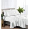 Bibb Home Count Piece White Solid Rayon From Bamboo Cal King