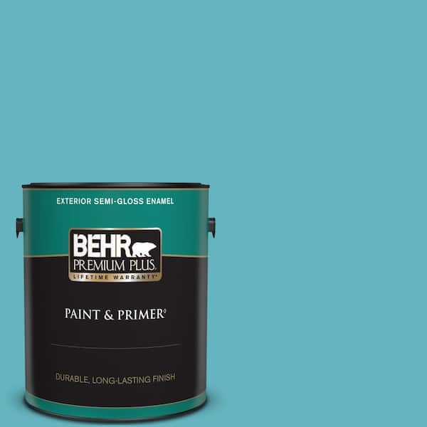 BEHR PREMIUM PLUS 1 gal. #MQ4-51 Adonis Semi-Gloss Enamel Exterior Paint & Primer