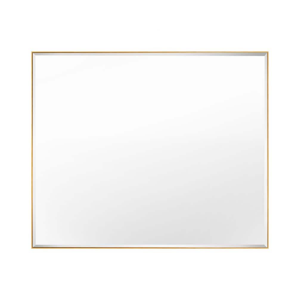 GETLEDEL 36 in. W x 30 in. H Rectangular Aluminum Framed Beveled Edge Wall Mounted Bathroom