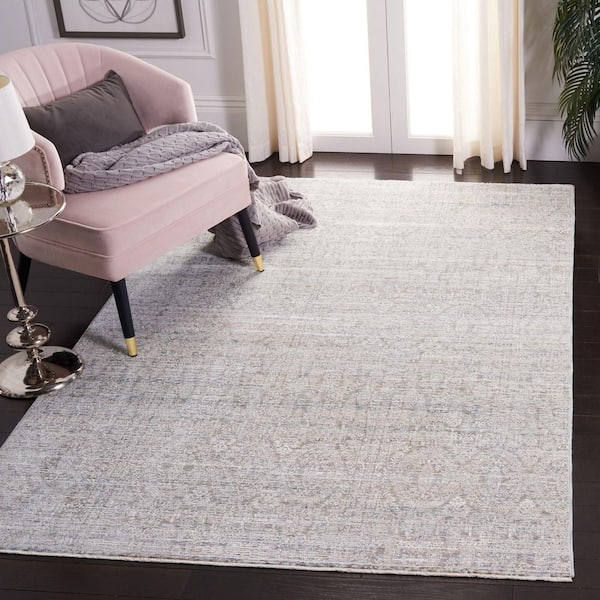 Webster 9 ft. x 12 ft. Gray/Beige Distressed Ornate Area Rug