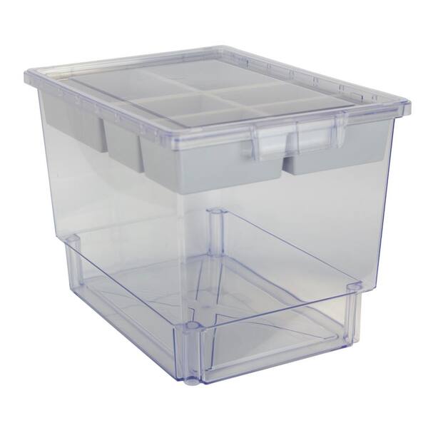 StorSystem Bin/ Tote/ Tray Divider Kit Triple Depth 12" Bin in Clear