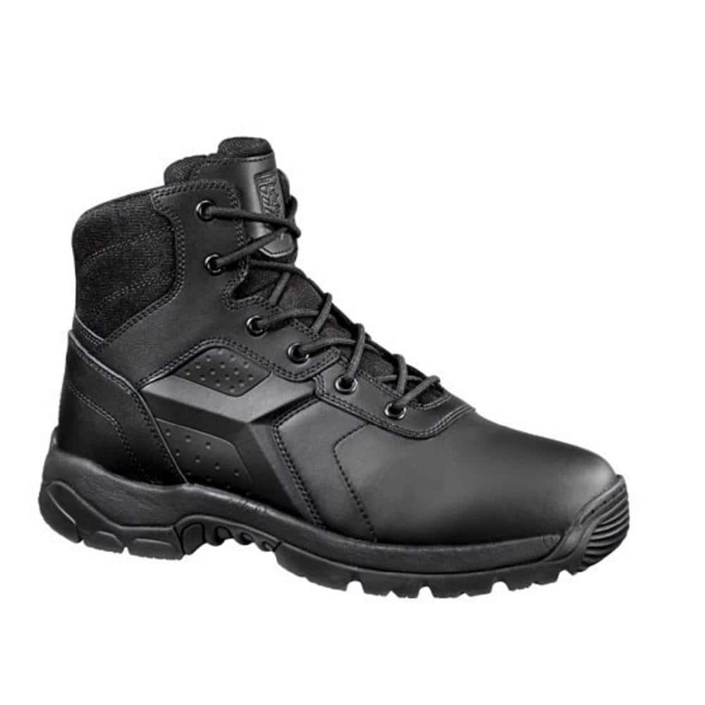 Mens 07MW Black Polishable Waterproof Soft Toe 6 in. Tactical Boot