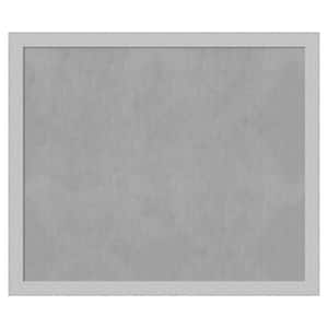 Shiplap White 52 in. x 44 in Framed Magnetic Board