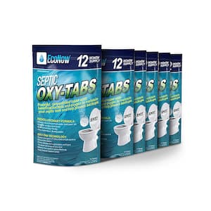 Oxy-Tabs Septic Tank Treatment, Maintenance and Cleaner - 12 Month Supply (Case of 6)