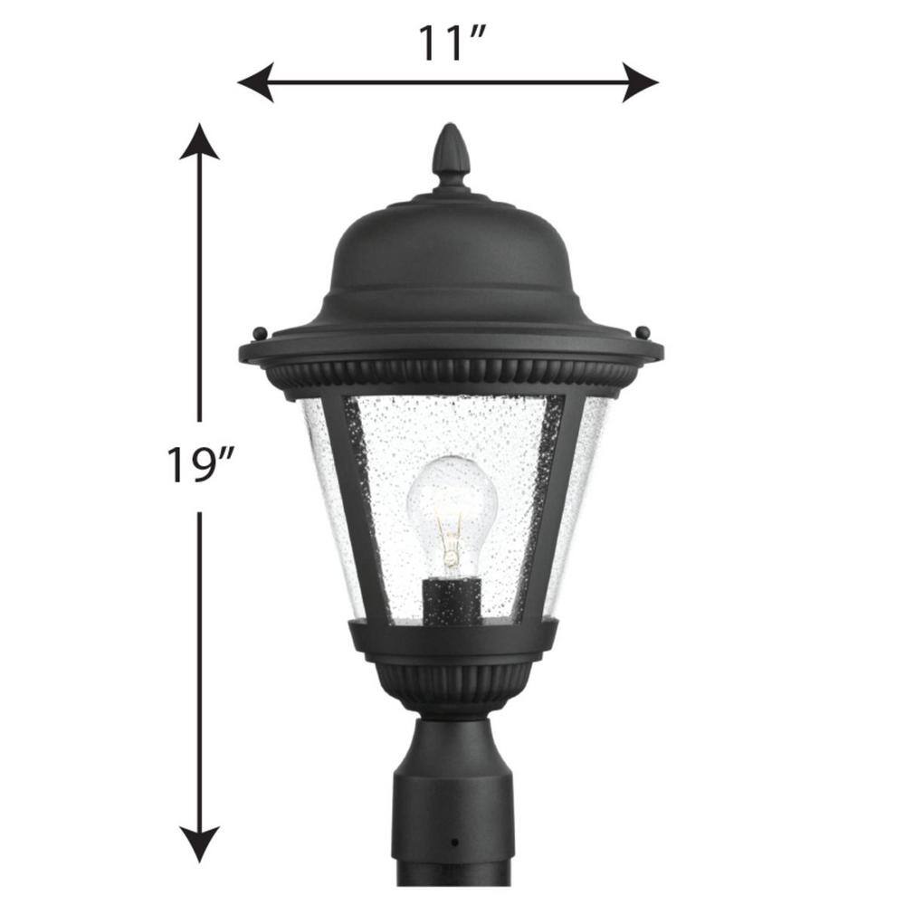 Westport Black Steel 19" Outdoor Post Lantern