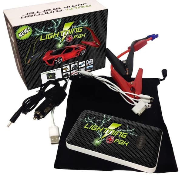 LIGHTNING PAK 12-Volt Portable Jump Starter 5-Volt USB and Flashlight