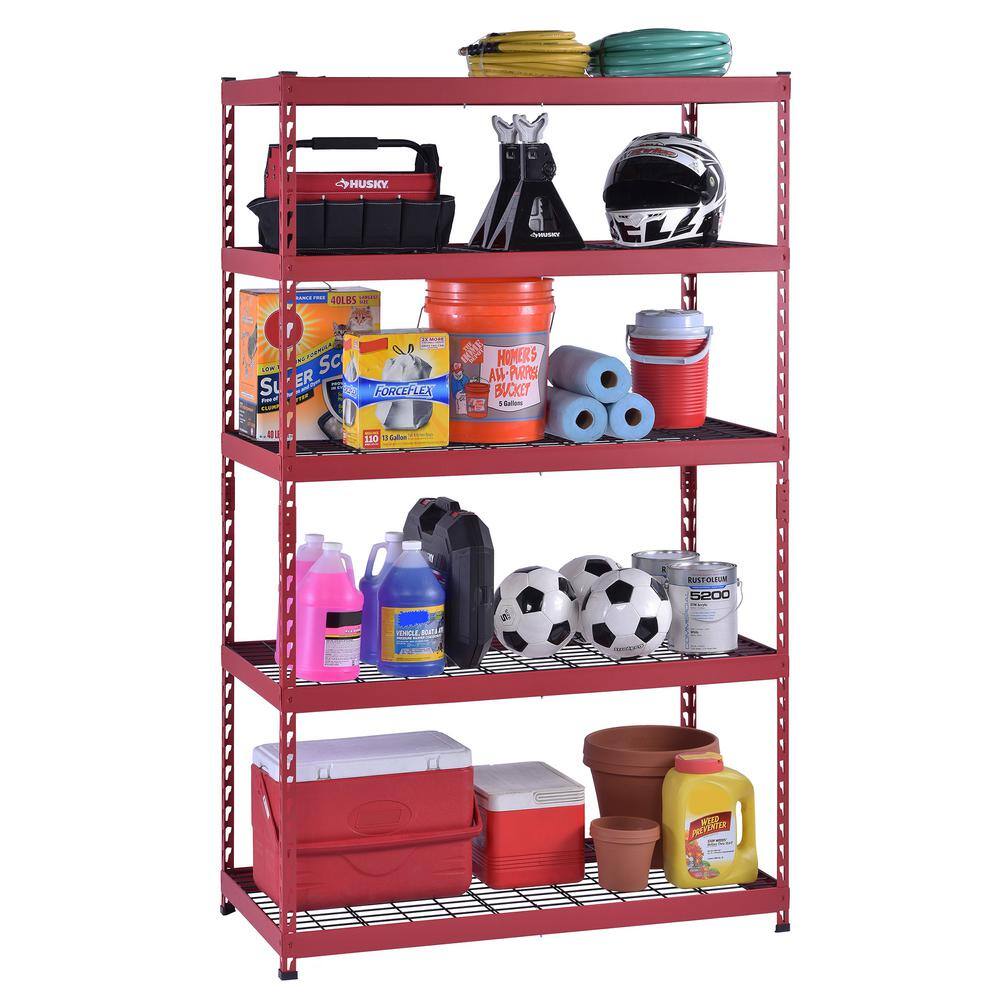 Husky 5Shelf 48 in. W x 24 in. D x 78 in. H, HeavyDuty Steel Shelving
