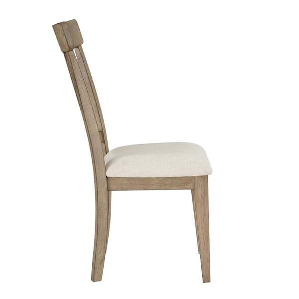 Napa Weathered Sand Brown Cushioned Side Chair (Set of 2)