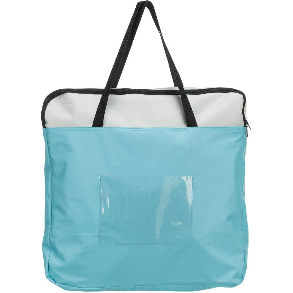 Medium Turquoise Soft-Sided Nylon Mobile Playpen for Pets