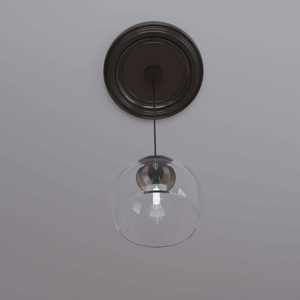 Traditional Metallic Charcoal PVC Ceiling Medallion, 19-inch Diameter
