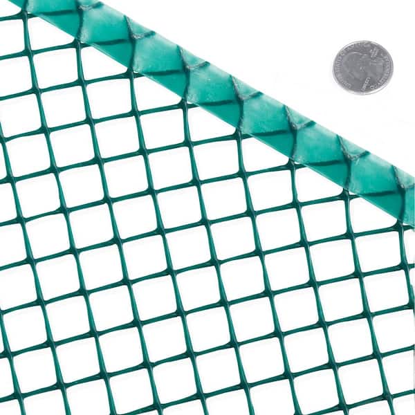Fencer Wire 2 ft. x 25 ft. and 3/4 in. Dia Mesh Green Diamond Plastic ...