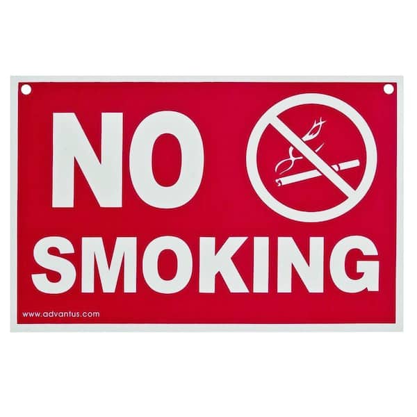 Advantus 8 in. x 12 in. No Smoking Wall Sign
