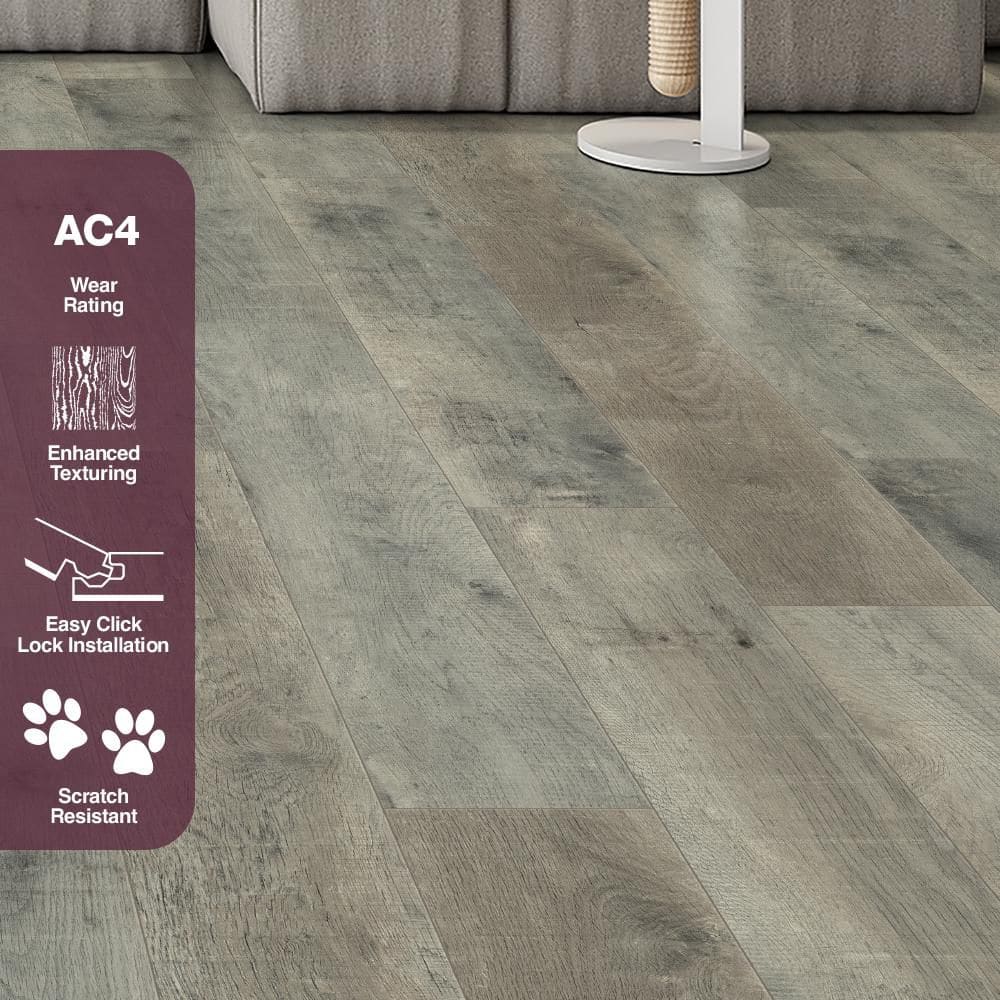 Rockwater Oak 10mm T X 8 in W Waterproof Laminate Flooring (18.60 sq. ft./case) - Thumbnail 4