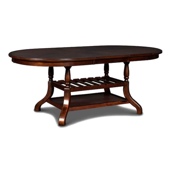 New Classic Furniture Bixby Espresso Wood Oval Dining Table (Seats 6)