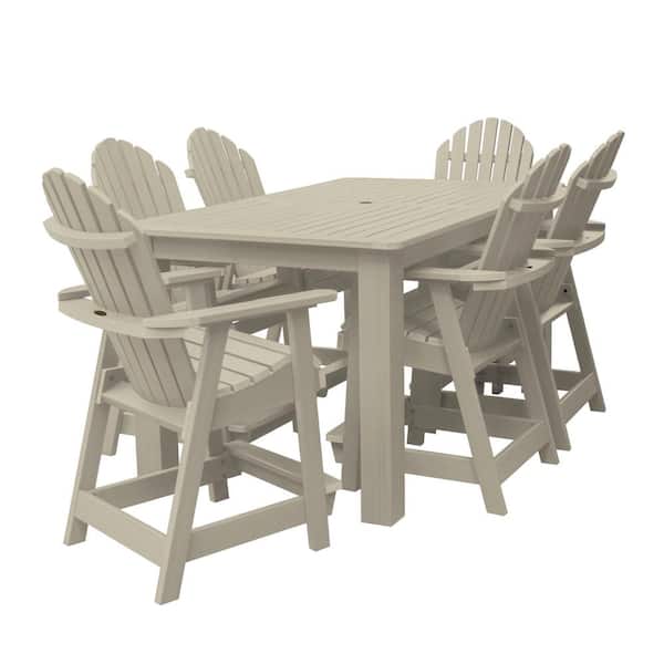 Muskoka 7-Pieces Counter Bistro Recycled Plastic Outdoor Dining Set