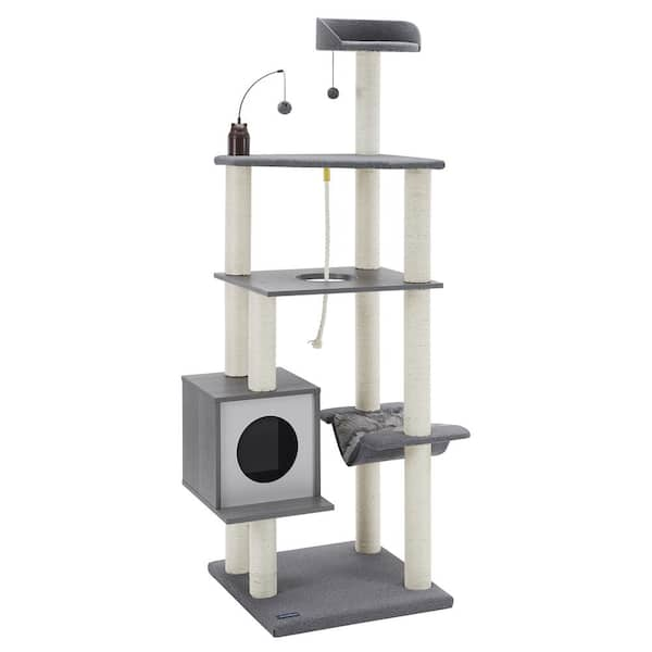 Sam s Pets Tyrone 70.5 in. Gray Cat Tree SP CT1269GY