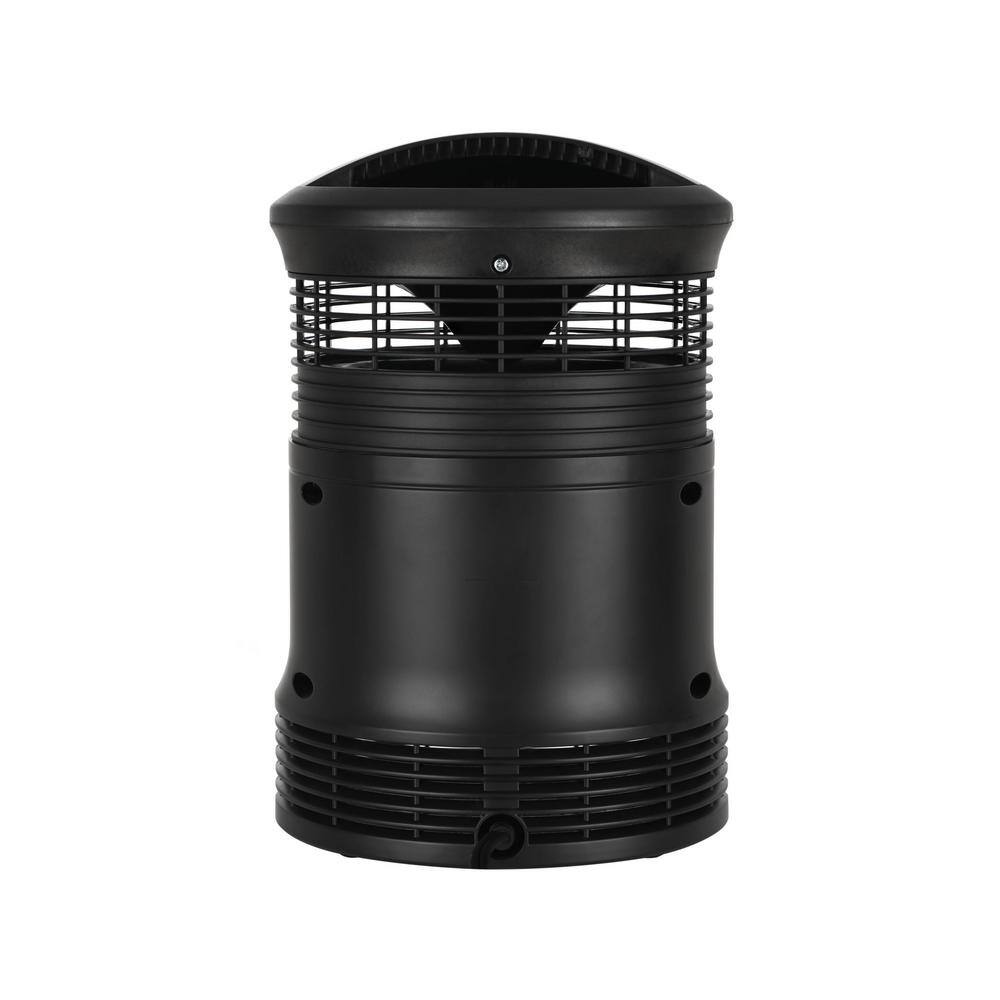 Black 1500W Electric Forced Air Heater with Thermostat