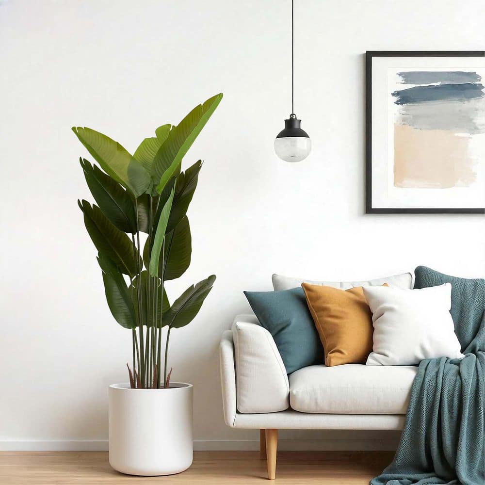 SereneVita 63 in. Artificial Bird of Paradise Tree, Faux Tropical