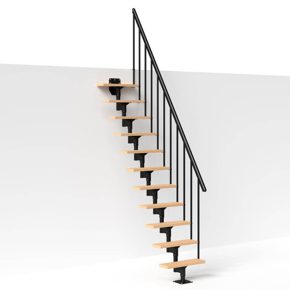 Reviews for Dolle Dallas Jet Black Modular Staircase Kit Straight with ...