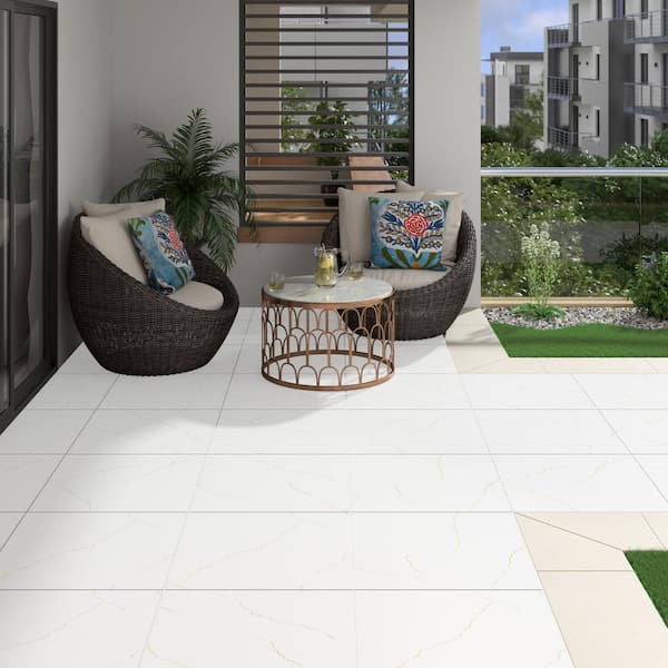 MSI Miraggio Gold 2 cm. x 24 in. x 24 in. Matte Porcelain Marble Look Paver Tile (8 Sq. Ft./Case)
