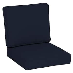 24 in. x 24 in.CushionGuard Plus Two PieceDeep Seating Outdoor Lounge Chair Cushion in Canvas Navy