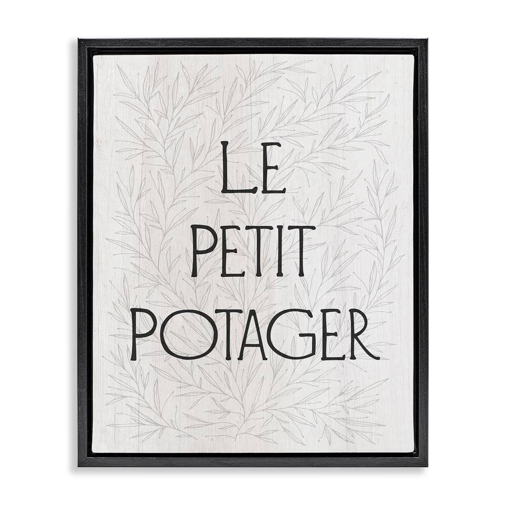 Little Vegetable Garden by Daphne Polselli Black Floater Frame Typography Graphic Art Print 31 in. x 25 in. price history on PriceWatchPro