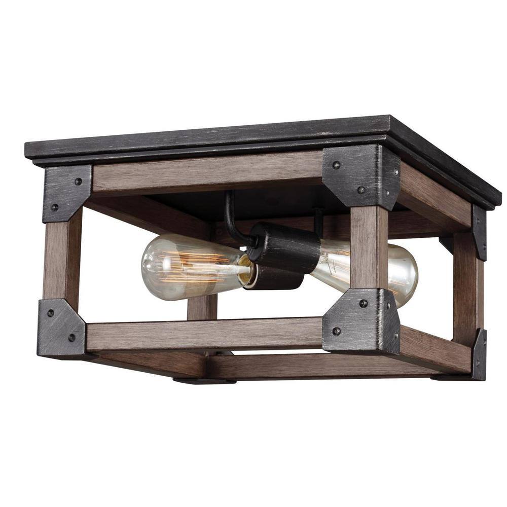 Dunning Stardust Two-Light Flush Mount Ceiling Fixture