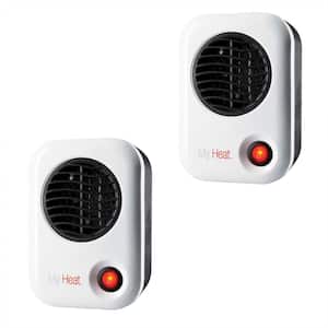 MyHeat Portable Personal Electric 200-Watt 6.1 in. Ceramic Space Heater (2-Pack)