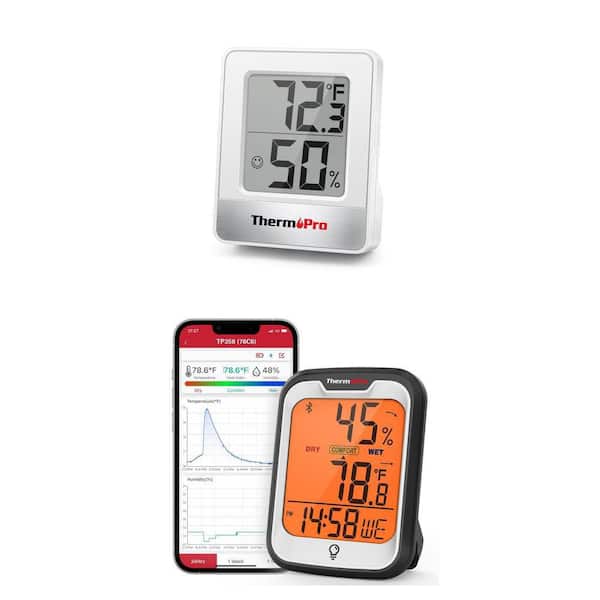 TP49W Indoor Thermometer Humidity Gauge and Bluetooth Hygrometer Thermometer for Home (iOS & Android)