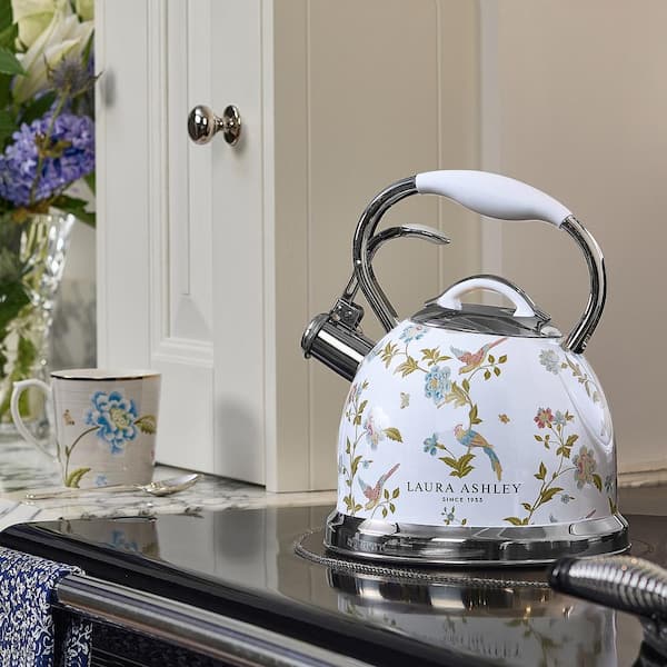 Laura Ashley 10-Cup Elveden White Stove Top Kettle