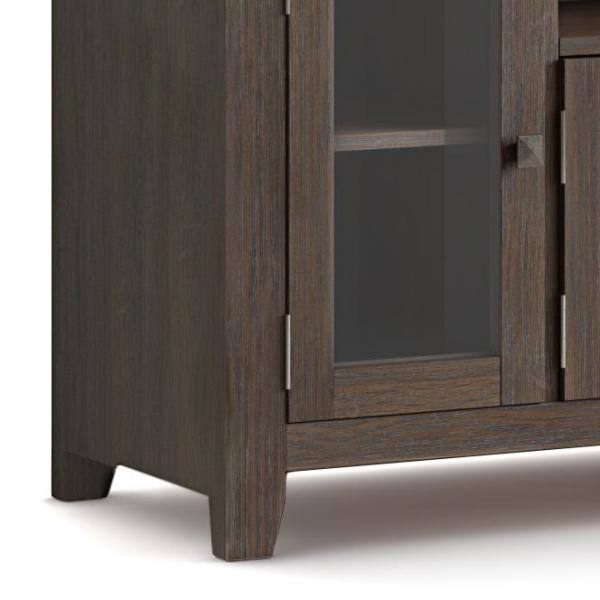 Farmhouse Brown Solid Wood 72" Wide TV Media Stand