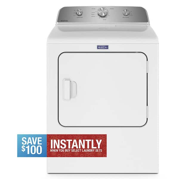 7.0 cu. ft. Vented Electric Dryer in White
