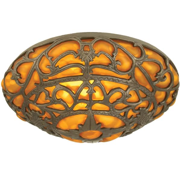 Castle 4.5 in Amber Colorful Glass Dome Universal Shade with no fitter